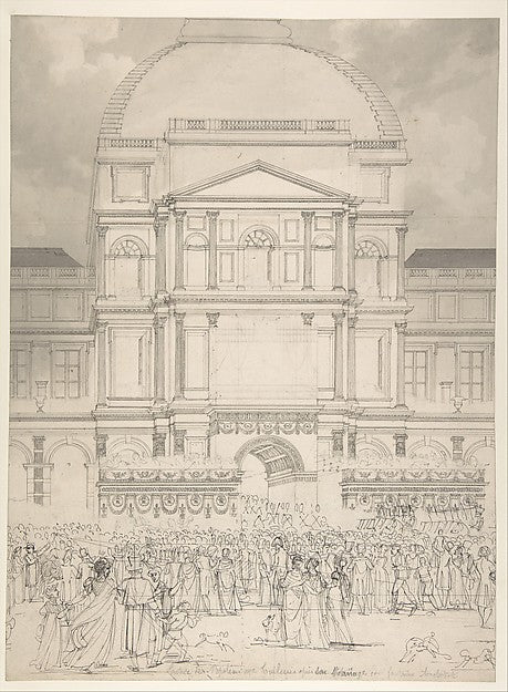 Crowd in Front of the Tuileries Palace During the Wedding of N, Poster Print