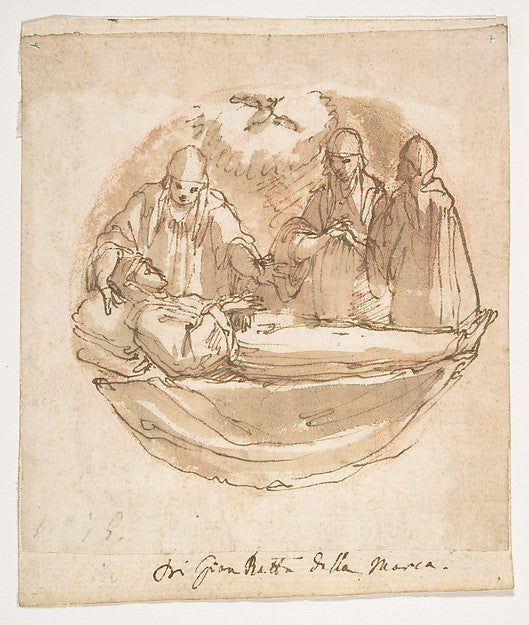 A Nun on Her Deathbed  the Holy Spirit Above 1532–87-Giovanni,16x12"(A3) Poster