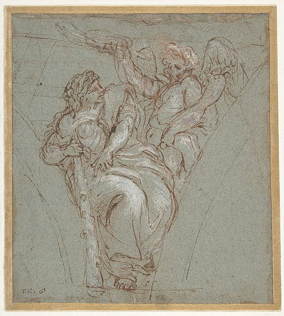 Virtue Crowned by Honor 1670–76-Carlo Maratti,  Poster Print Wall Art