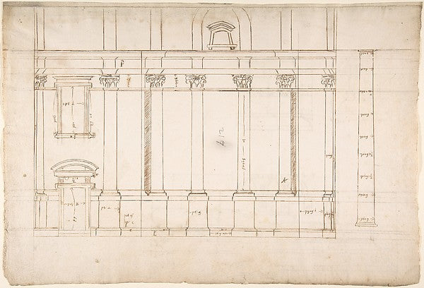 Santa Maria Maggiore  Sforza Chapel  elevation  Unknown  entab,  Poster Print Wall Art