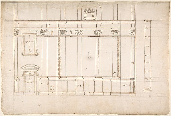 Santa Maria Maggiore  Sforza Chapel  elevation  Unknown  entab,16x12