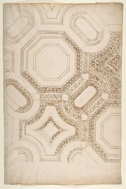 Palazzo Pontifici  Sala Regia  coffer panels  reflected ceilin,  Poster Print Wall Art