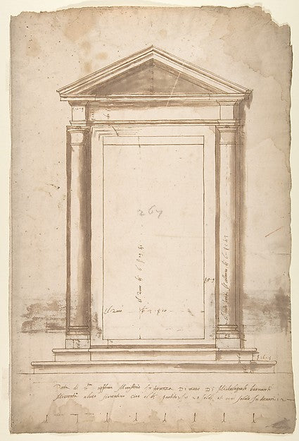 Sant'Apollonia  portal  elevation  Sant'Apollonia  portal  pla,  Poster Print Wall Art