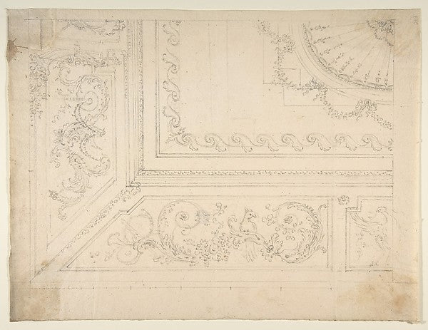 Design for Ceiling 18th cent-Workshop of Leonardo Marini,  Poster Print Wall Art