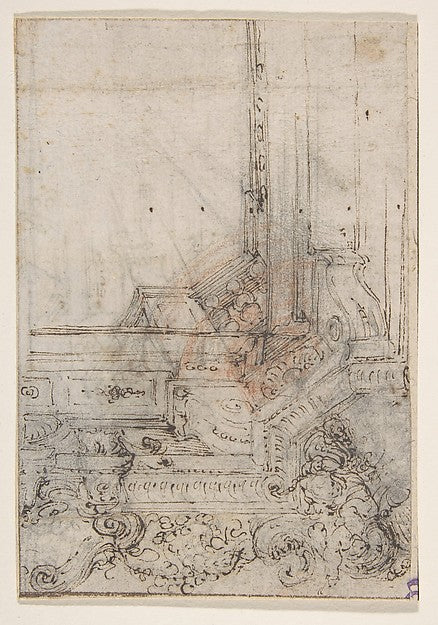 Design for the Corner of a Decorated Ceiling mid-17th cent-Cir, Poster Print