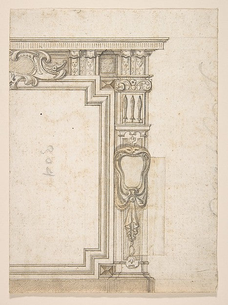 Design for a Panel or a Tablet with an Alternate Design 16th c, Poster Print