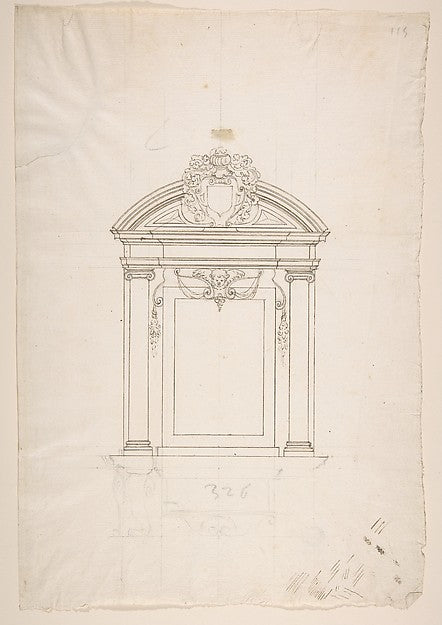Design for a Wall Tomb 16th cent-Anonymous,French,16th cent, Poster Print