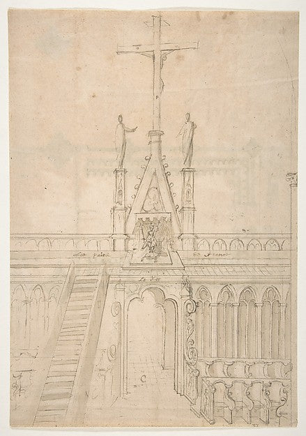 Design for Choir Stalls Showing the Entrance to the Choir thro, Poster Print