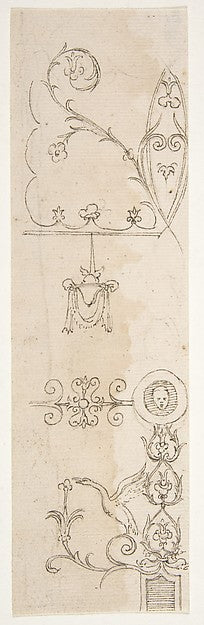 Domus Aurea  unidentified  grotteschi  details  blank  early t, Poster Print