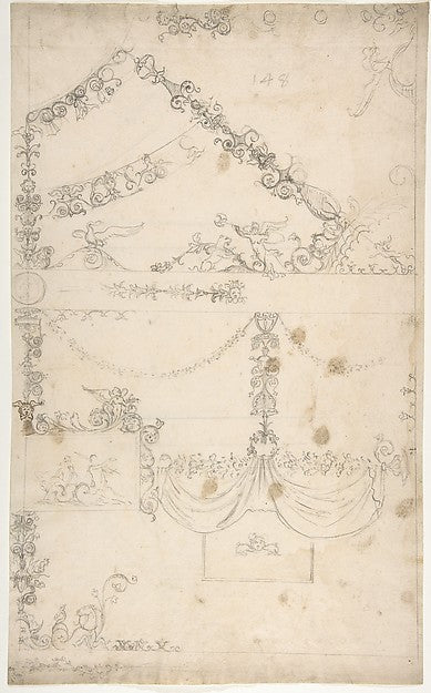 Domus Aurea  Volta Gialla  grotteschi  details  Unidentified b, Poster Print