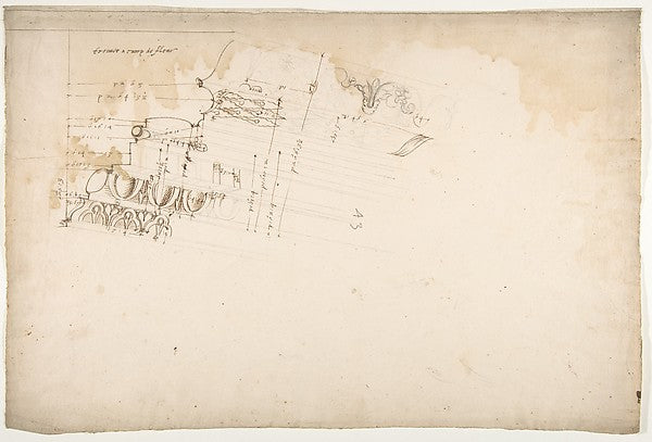 Unidentified  cornice  projection  blank  early to mid-16th ce, Poster Print