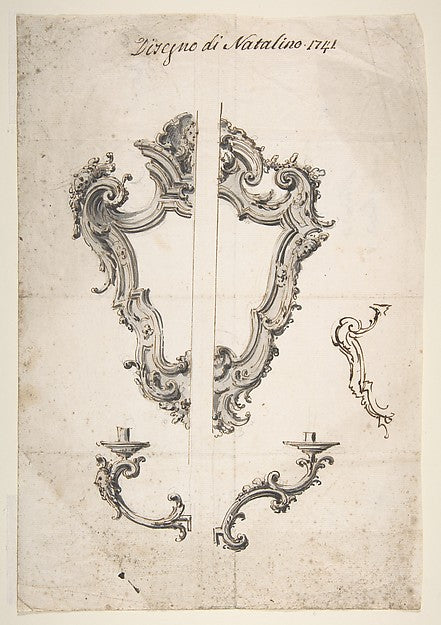 Designs for Mirror Frames and Sconces 1698–1765-Giovanni Batti,  Poster Print Wall Art