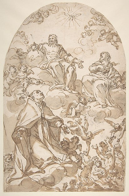 Saint Gregory the Great Interceding for Souls in Purgatory 166,  Poster Print Wall Art