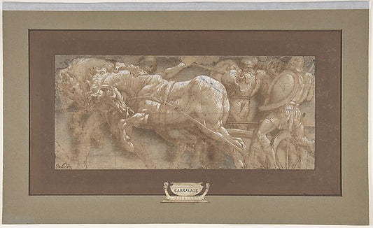 Triumphal Scene 1511–87-Lelio Orsi ,16x12"(A3) Poster