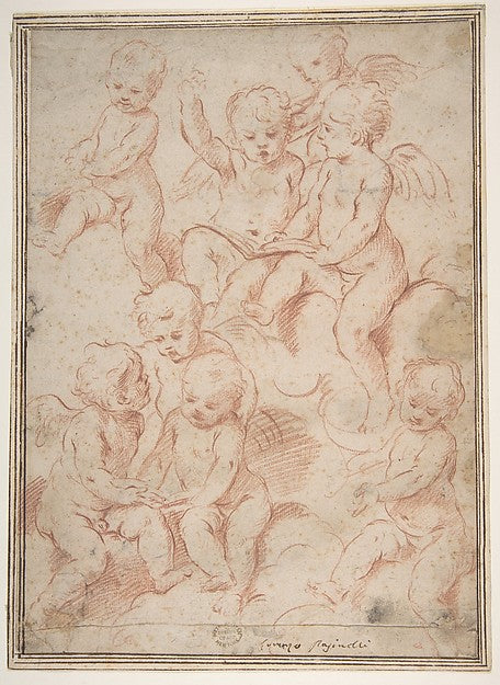 Winged Putti with Open Music Books 1629–1700-Lorenzo Pasinelli,16x12"(A3) Poster