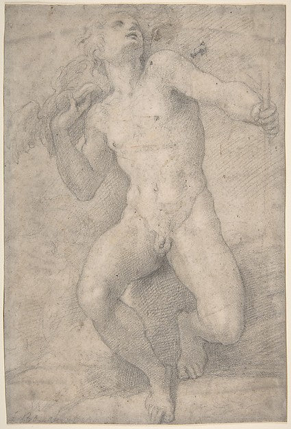 Seated Figure of Mercury 1503–40-Parmigianino ,16x12"(A3) Poster
