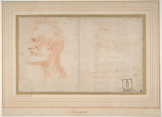 Head of a Bearded Man in Profile to Left  possibly the Portrai,16x12"(A3) Poster