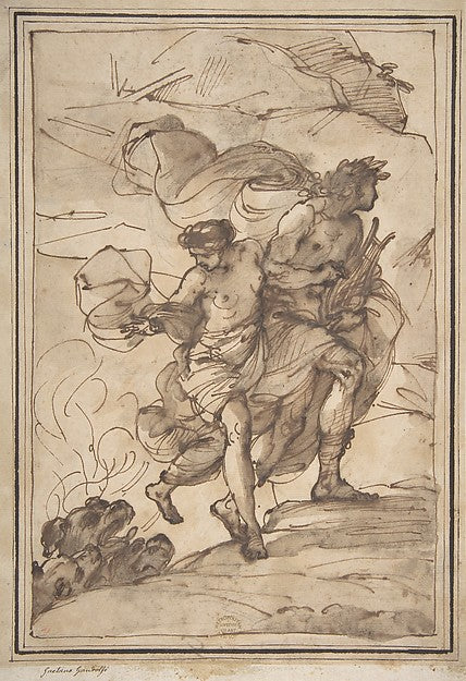 Orpheus and Eurydice 1763–1856-Attributed to Filippo Pedrini,16x12"(A3) Poster