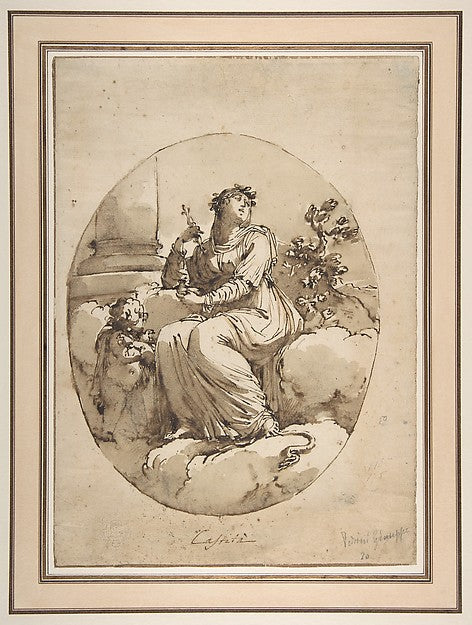 Allegorical Figure of Chastity 1792–1816-Ascribed to Filippo P,16x12"(A3) Poster