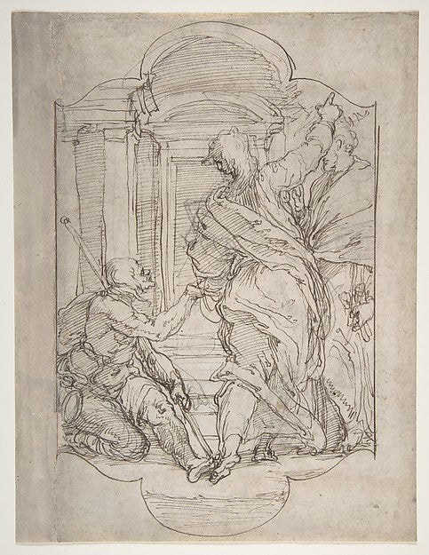 Saint Peter and Saint John Healing a Cripple at the Gate of th,16x12"(A3) Poster