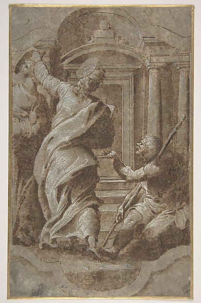Saints Peter and John Healing a Cripple at the Gate of the Tem,16x12"(A3) Poster