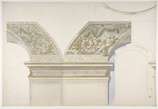 Design for Coving  Hotel de Trevise 1850–1910-Jules-Edmond-Cha, Poster Print