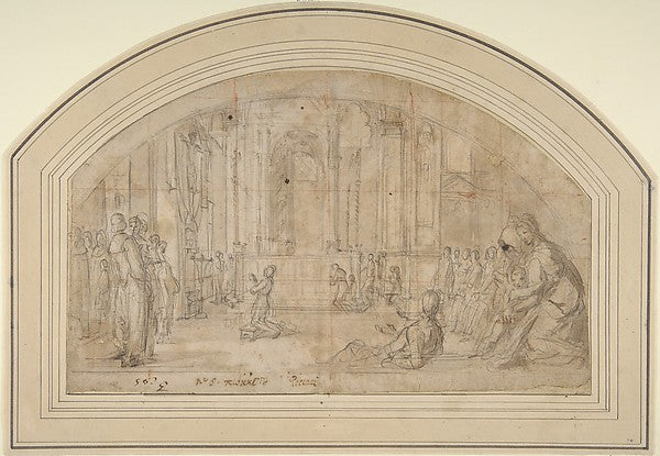 Saint Antoninus Kneeling before the Crucifix in Orsanmichele ,16x12"(A3) Poster
