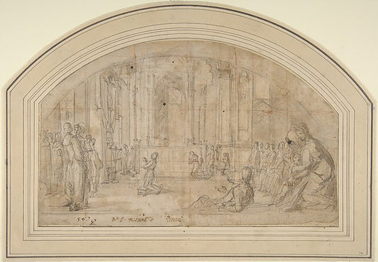 Saint Antoninus Kneeling before the Crucifix in Orsanmichele ,16x12"(A3) Poster