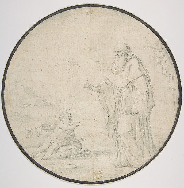 St. Augustine and the Child on the Seashore 1642–1709-Andrea P,16x12"(A3) Poster