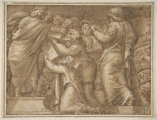 Historical Scene 1499–1543-After Polidoro da Caravaggio,16x12"(A3) Poster