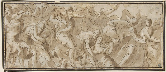 Rape of the Sabines 1499–1543-After Polidoro da Caravaggio,16x12"(A3) Poster