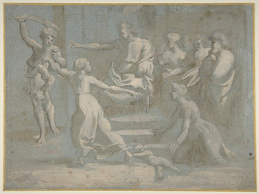 The Judgment of Solomon  after Raphael 1511–51-Attributed to B,16x12"(A3) Poster