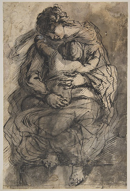 Virgin and Child 1574–1625-Giulio Cesare Procaccini,16x12"(A3) Poster