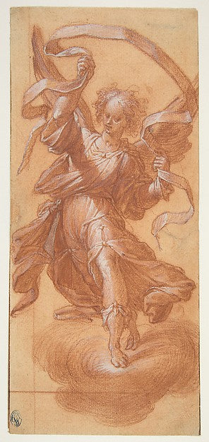 Angel with a Banderole 1555–1629-Camillo Procaccini,16x12"(A3) Poster