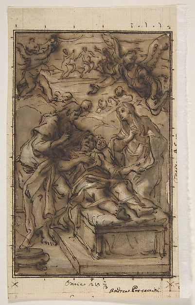 The Death of Saint Joseph 1739-Niccolò Ricciolini,16x12"(A3) Poster