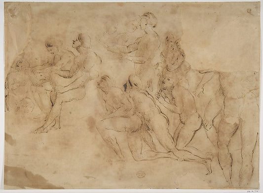 Figure studies  16th cent-After Raphael ,16x12"(A3) Poster