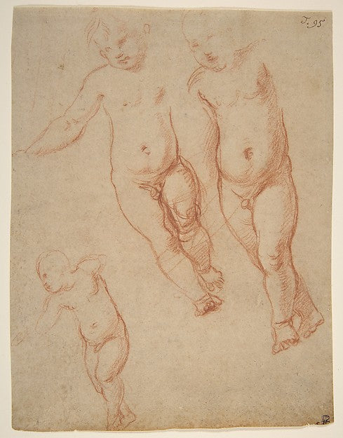 Studies of the Christ Child 1513–14-Raphael ,16x12"(A3) Poster