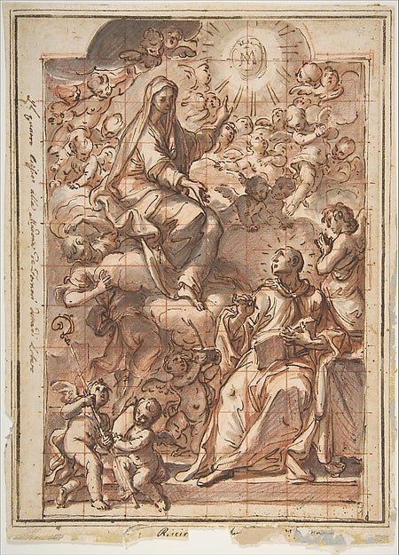 The Virgin Appearing to St. Bernard of Clairvaux 1687–1772-Nic,16x12"(A3) Poster