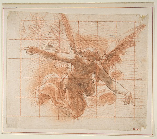 Flying Angel 1553–1626-Attributed to Pomarancio ,16x12"(A3) Poster