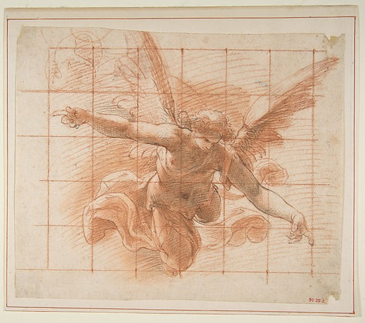 Flying Angel 1553–1626-Attributed to Pomarancio ,16x12"(A3) Poster