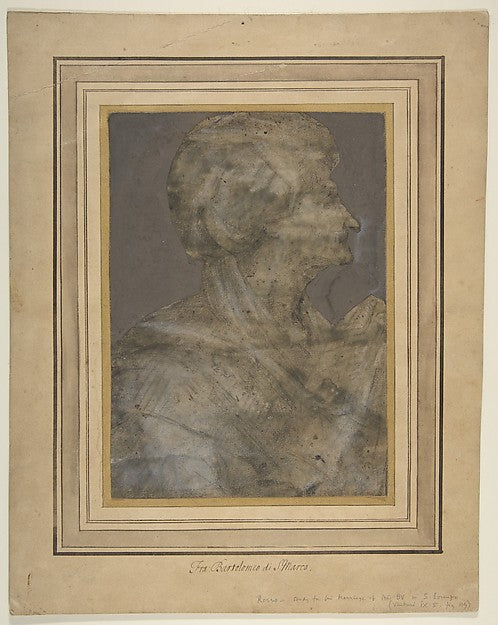 Bust Of an Old Woman in Profile to Right 1494–1540-Rosso Fiore,  Poster Print Wall Art