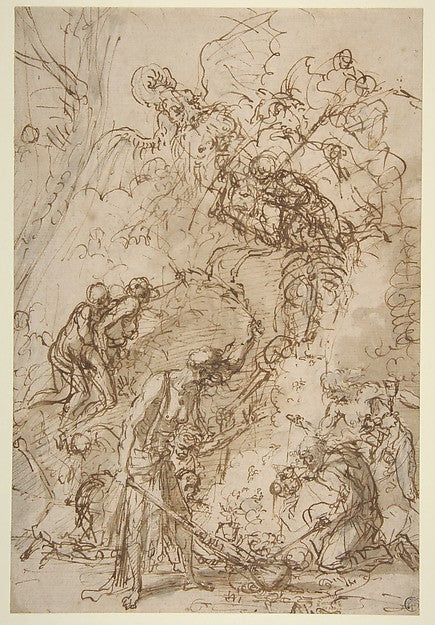 Witches' Sabbath 1640–1649-Salvator Rosa  1615–1673 Rome),16x12"(A3) Poster