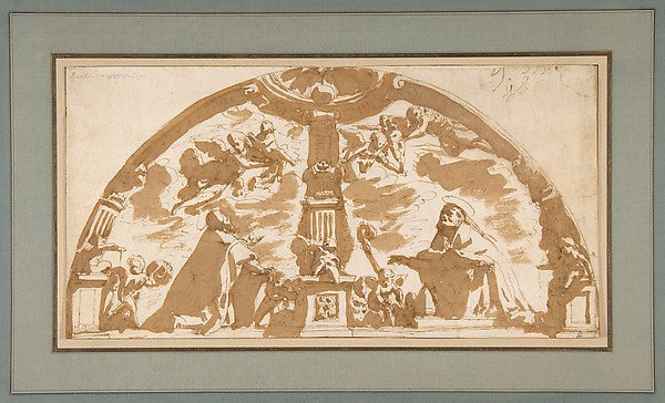 Two Saints in Adoration. n.d.-Ventura Salimbeni,16x12"(A3)Poster