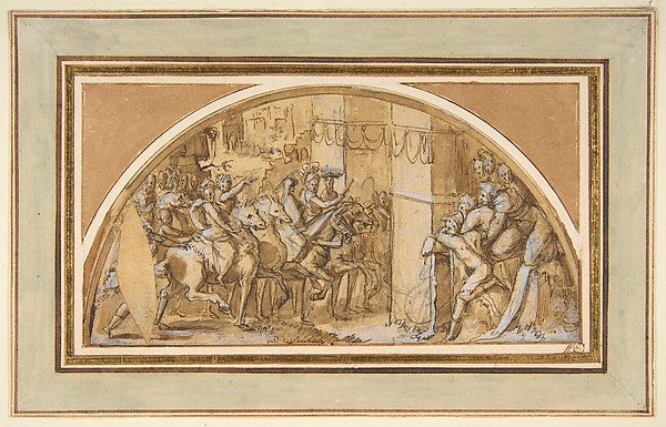 Triumphal Entry into a City 1530s-Francesco Salviati ,  Poster Print Wall Art
