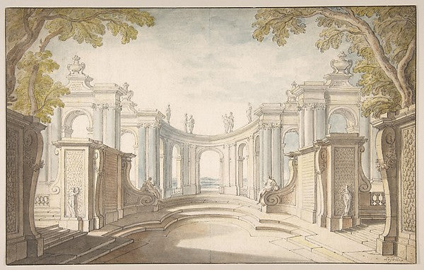 Study for a Stage Set 18th cent-Jacques de Lajoüe,  Poster Print