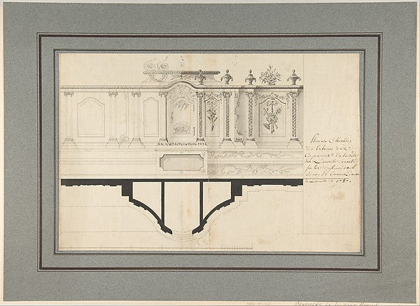 Plan and Elevation of the Capuchin Tabernacle of Luneville 178,  Poster Print