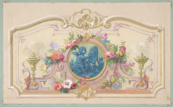 Design fo the Allegory of the Arts second half 19th cent-Jules,  Poster Print Wall Art
