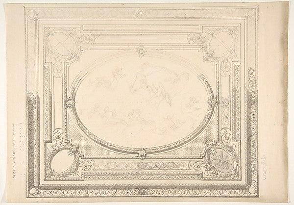 Design for a ceiling -  the Grand Salon second half 19th cent-Ju,  Poster Print Wall Art