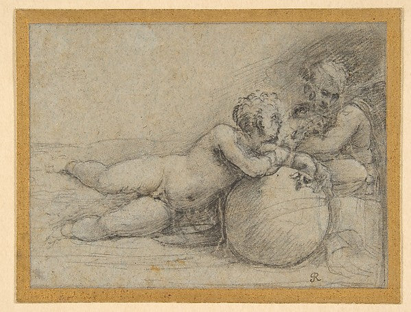 The Christ Child and Saint John the Baptist 1485–1547-Sebastia,  Poster Print Wall Art