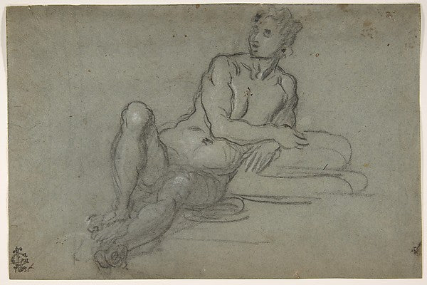 Reclining Female Nude Figure 1560–1635-Domenico Tintoretto,  Poster Print Wall Art